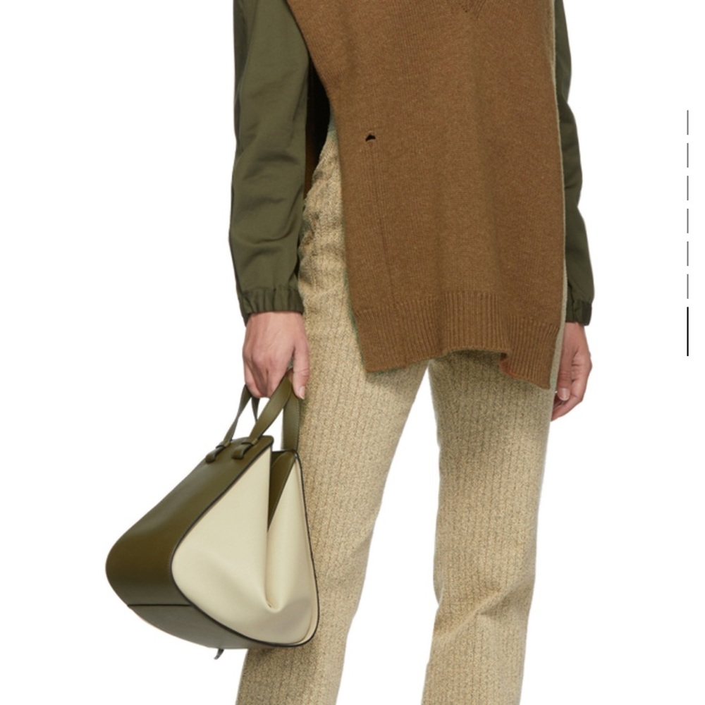 Host pick 🥳Authentic Loewe small hammock Olive and Cream Tote Bag - Picture 2 of 6